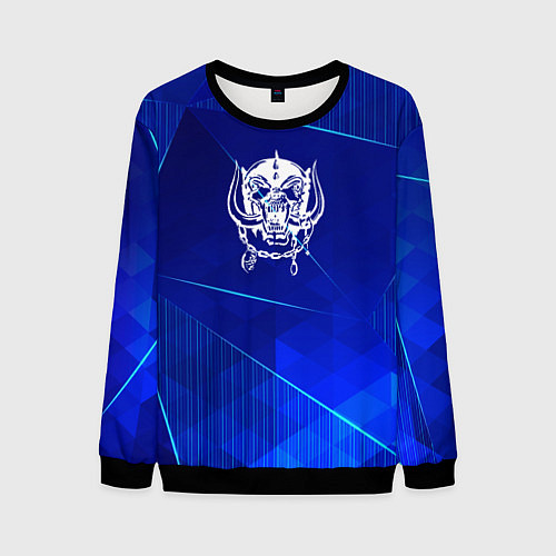 Мужской свитшот Motorhead blue poly / 3D-Черный – фото 1