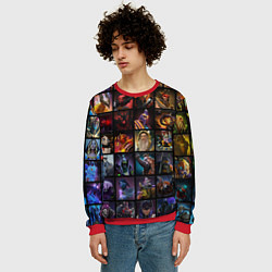 Свитшот мужской Dota 2 - все персонажи, цвет: 3D-красный — фото 2