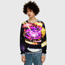 Свитшот мужской Оптический узор цветок, цвет: 3D-меланж — фото 2