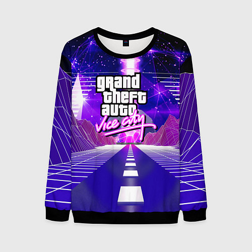 Мужской свитшот GTA vice city retrovawe / 3D-Черный – фото 1