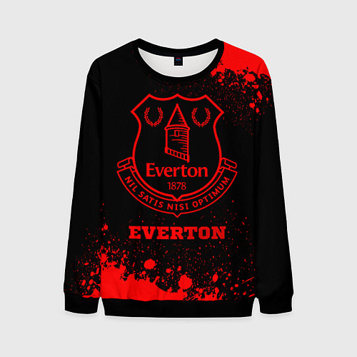 Мужской свитшот Everton - red gradient / 3D-Черный – фото 1