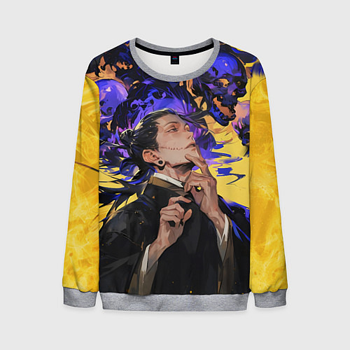 Мужской свитшот Гето Сугуру пламя / 3D-Меланж – фото 1