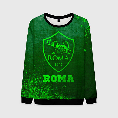 Мужской свитшот Roma - green gradient / 3D-Черный – фото 1