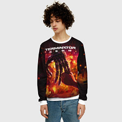 Свитшот мужской Терминатор зеро постер, цвет: 3D-белый — фото 2