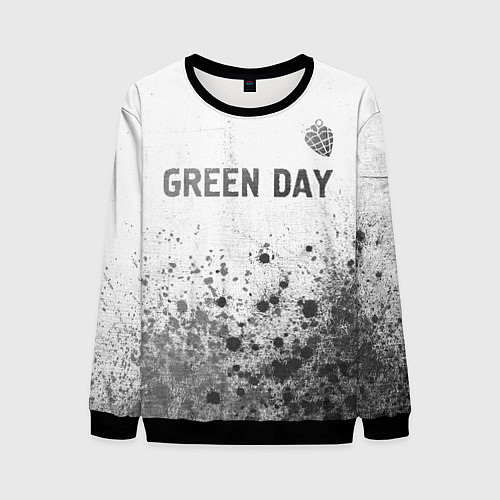 Мужской свитшот Green Day - white gradient посередине / 3D-Черный – фото 1