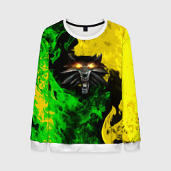 Свитшот мужской The Witcher in fire, цвет: 3D-белый