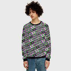 Свитшот мужской Juventus glitch pattern, цвет: 3D-черный — фото 2