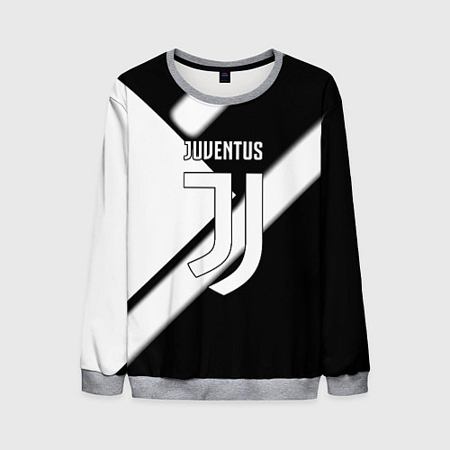 Мужской свитшот Juventus geometry steel / 3D-Меланж – фото 1