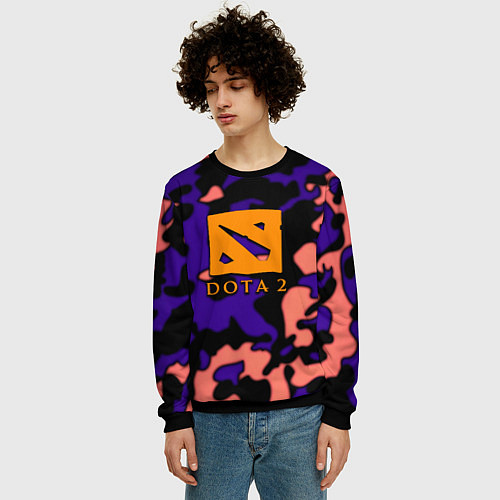 Мужской свитшот DOTA 2 камуфляж / 3D-Черный – фото 3