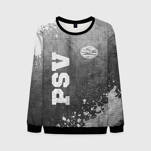 Мужской свитшот PSV - grey gradient вертикально / 3D-Черный – фото 1