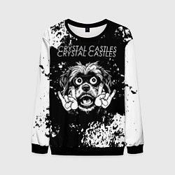 Мужской свитшот Crystal Castles рок пес