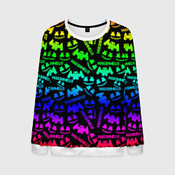 Мужской свитшот Marshmello neon steel pattern