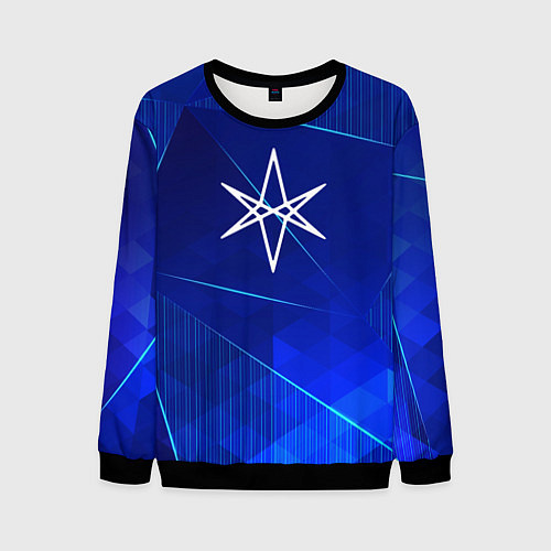 Мужской свитшот Bring Me the Horizon blue poly / 3D-Черный – фото 1