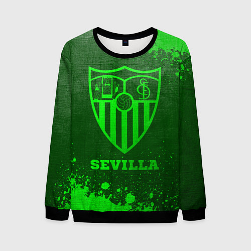 Мужской свитшот Sevilla - green gradient / 3D-Черный – фото 1