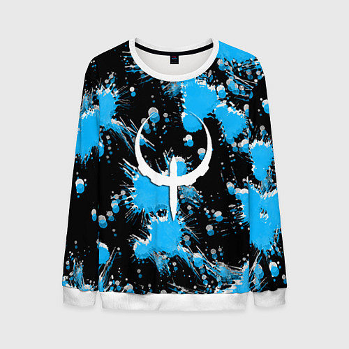 Мужской свитшот Quake краски текстура / 3D-Белый – фото 1