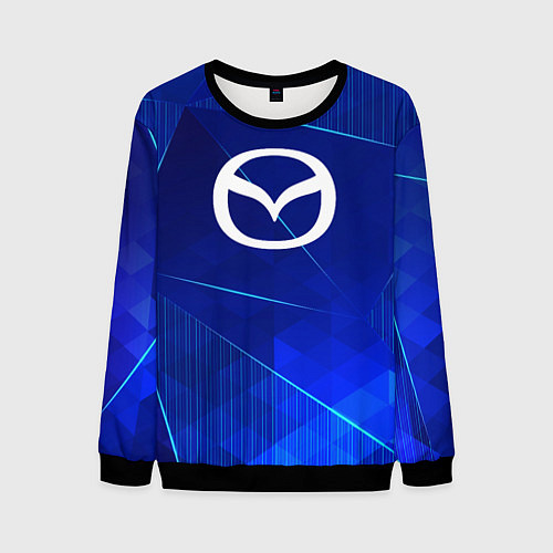 Мужской свитшот Mazda blue poly / 3D-Черный – фото 1