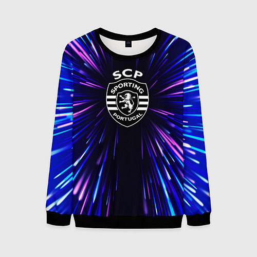 Мужской свитшот Sporting neon energy / 3D-Черный – фото 1