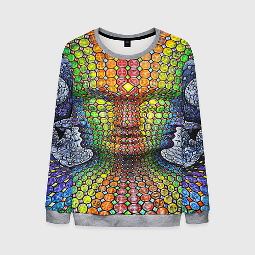 Мужской свитшот Оптические стёкла / 3D-Меланж – фото 1