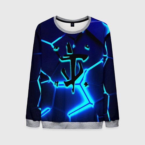 Мужской свитшот Doom плиты / 3D-Меланж – фото 1