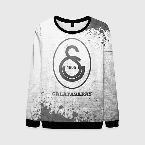 Мужской свитшот Galatasaray - white gradient / 3D-Черный – фото 1