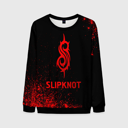 Мужской свитшот Slipknot - red gradient / 3D-Черный – фото 1