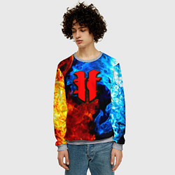Свитшот мужской Starcraft fire steel, цвет: 3D-меланж — фото 2