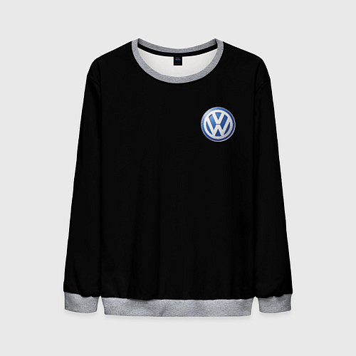 Мужской свитшот Volkswagen logo auto / 3D-Меланж – фото 1