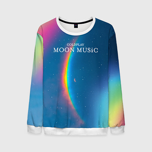 Мужской свитшот Moon music Coldplay / 3D-Белый – фото 1