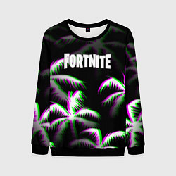 Свитшот мужской Fortnite glitch tropix, цвет: 3D-черный