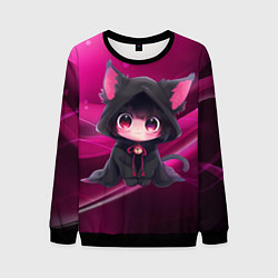 Мужской свитшот Куроми - милый котёнок в капюшоне