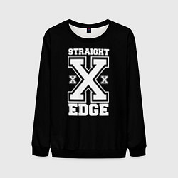 Свитшот мужской Straight edge SXE, цвет: 3D-черный