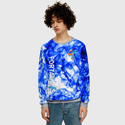 Свитшот мужской Portal 2 flame blue, цвет: 3D-меланж — фото 2