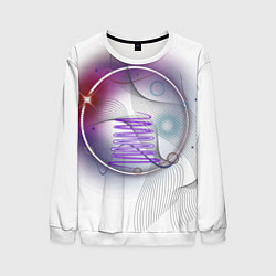 Свитшот мужской Абстракция - круг, цвет: 3D-белый