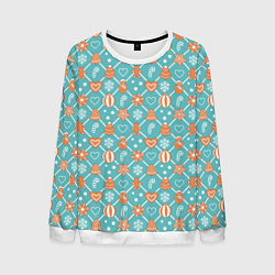 Мужской свитшот Новогодний фон с печеньем