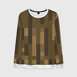 Свитшот мужской Wood - Minecraft, цвет: 3D-белый