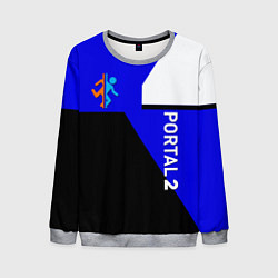 Свитшот мужской Portal geometry steel game, цвет: 3D-меланж