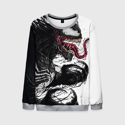 Мужской свитшот Venom - Symbiot / 3D-Меланж – фото 1