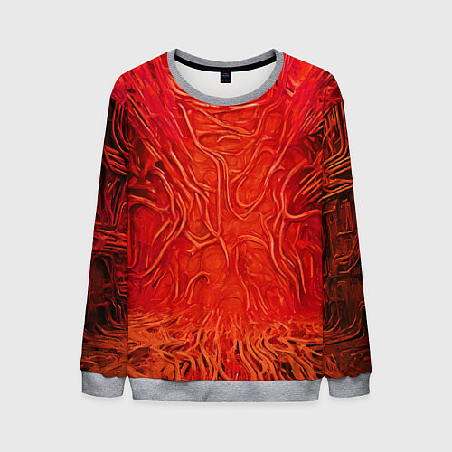 Мужской свитшот Красный симбионт абстракция / 3D-Меланж – фото 1