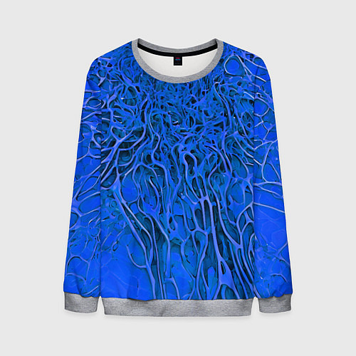 Мужской свитшот Синий симбионт абстракция / 3D-Меланж – фото 1