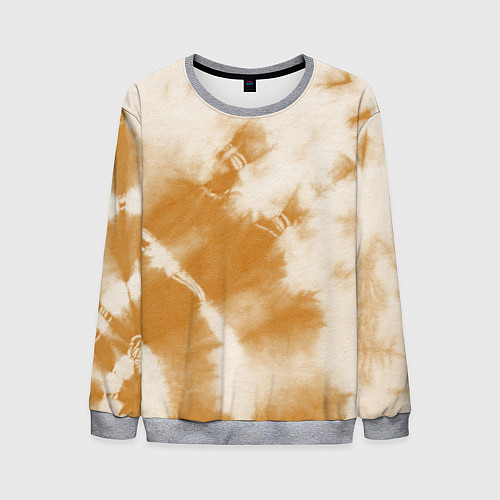 Мужской свитшот Коричневый тай дай / 3D-Меланж – фото 1