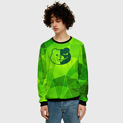 Свитшот мужской Danganronpa green poly, цвет: 3D-черный — фото 2