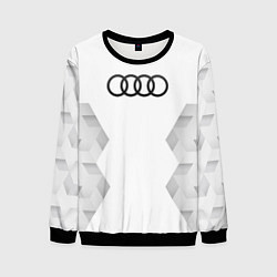 Свитшот мужской Audi white poly, цвет: 3D-черный