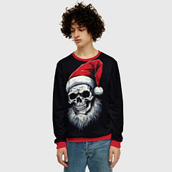 Свитшот мужской Santa skull, цвет: 3D-красный — фото 2