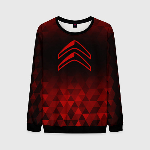 Мужской свитшот Citroen red poly / 3D-Черный – фото 1