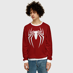 Свитшот мужской SpiderMan - logo, цвет: 3D-белый — фото 2