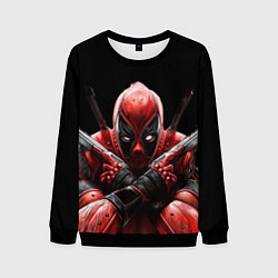 Свитшот мужской Bloody Deadpool, цвет: 3D-черный