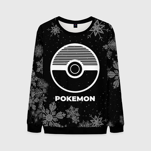 Мужской свитшот Снежный Pokemon / 3D-Черный – фото 1