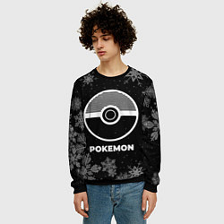 Свитшот мужской Снежный Pokemon, цвет: 3D-черный — фото 2