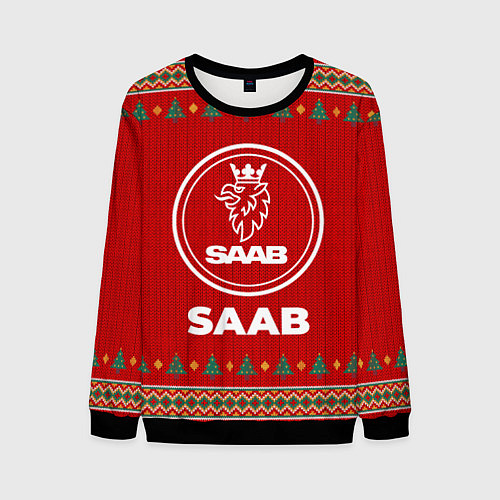Мужской свитшот Saab new year / 3D-Черный – фото 1