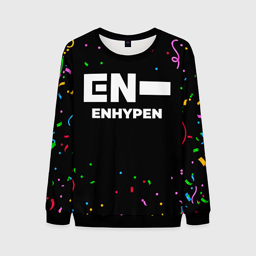 Мужской свитшот Enhypen конфети / 3D-Черный – фото 1